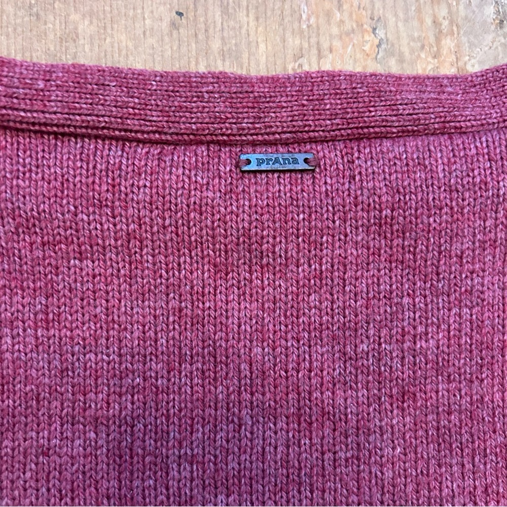 Prana Phono Mauve Cropped Boat Neck Wool Blend Sweater - Size L - Picture 6 of 7